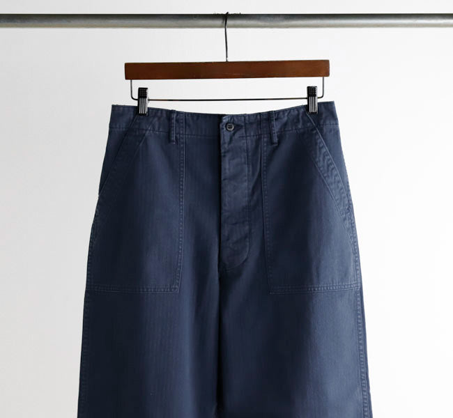 orSlow HERRINGBONE SUMMER FATIGUE PANTS Navy