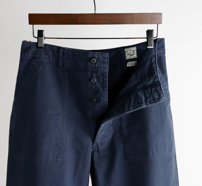 orSlow HERRINGBONE SUMMER FATIGUE PANTS Navy