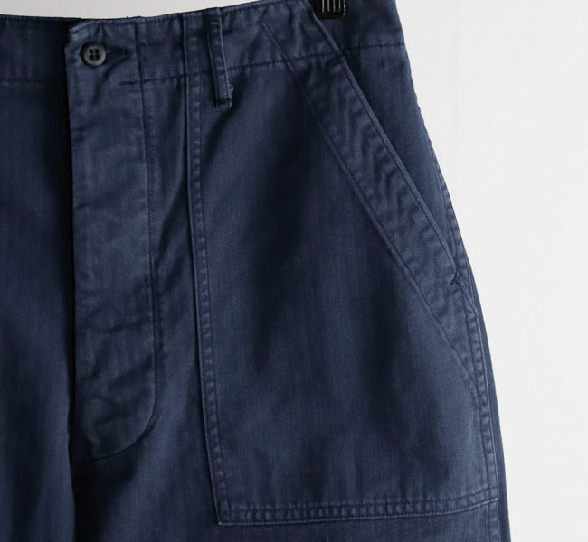 orSlow HERRINGBONE SUMMER FATIGUE PANTS Navy