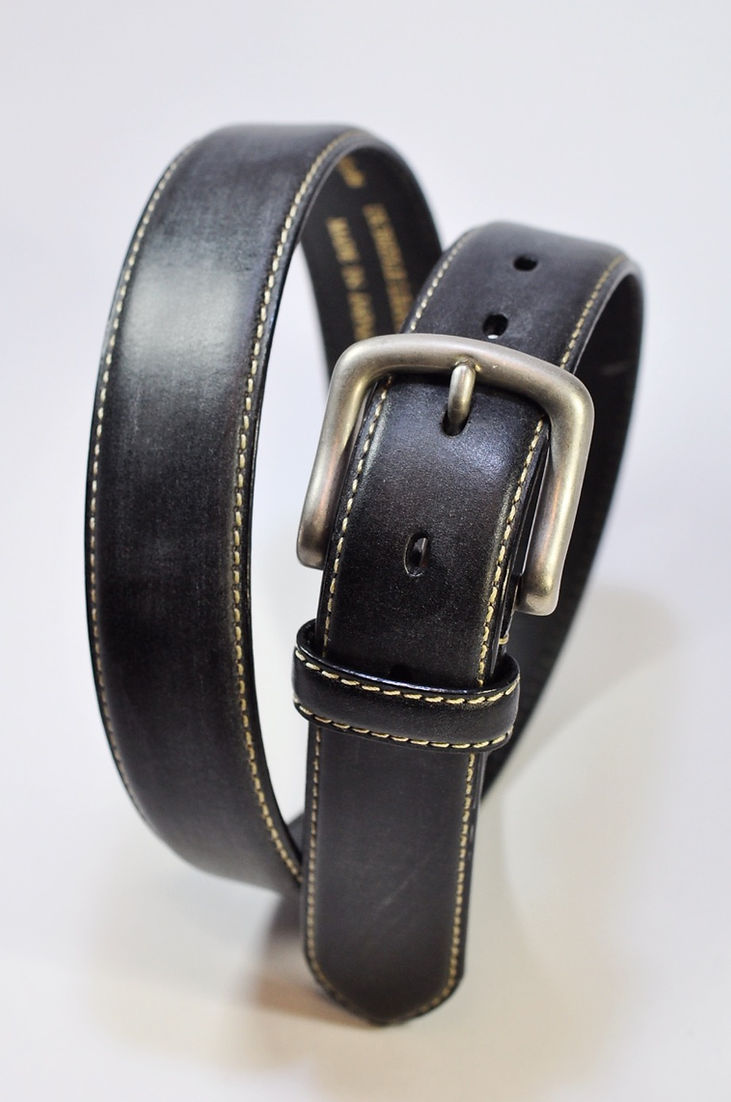 Vintage Works HAND MADE LEATHER BELT DH5689 Black