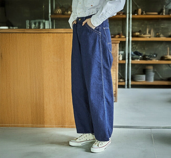 orSlow WIDE FIT 30'S PAINTER PANTS DENIM ONE WASH