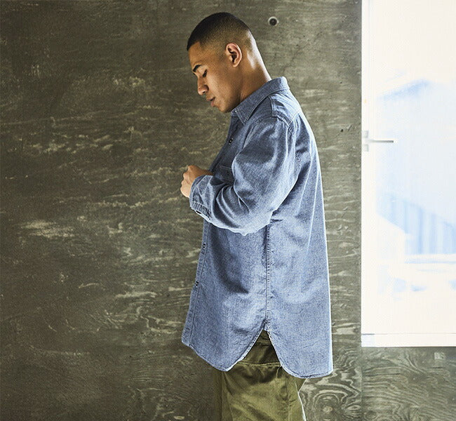 orSlow RELAX FIT CHAMBRAY WORK SHIRT