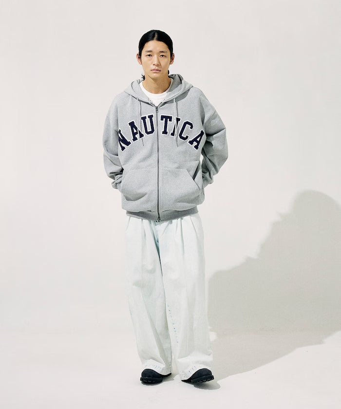 NAUTICA JAPAN Arch Logo Sweat Zip Hoodie