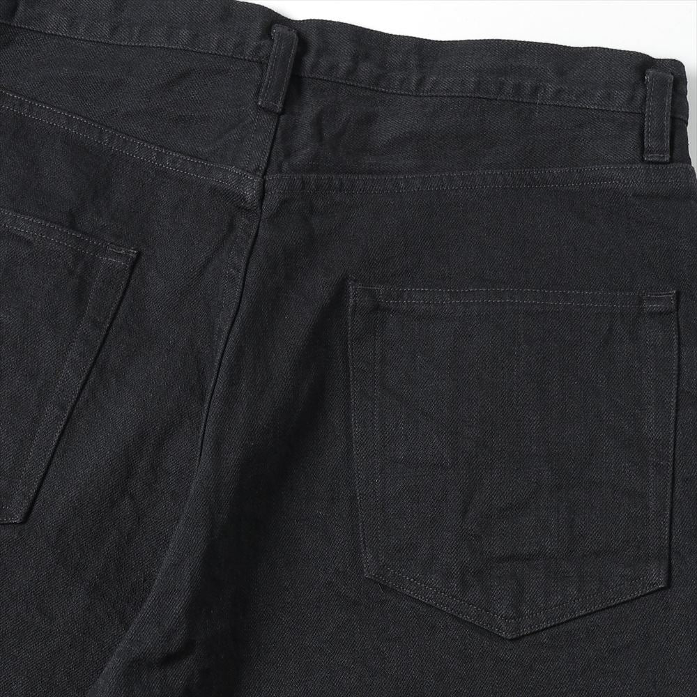 COMOLI Black Denim Tapered Pants