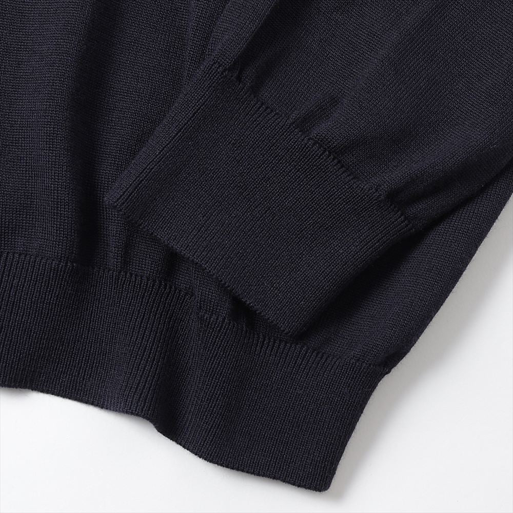 A.PRESSE Wool Knit Henley Neck Sweater