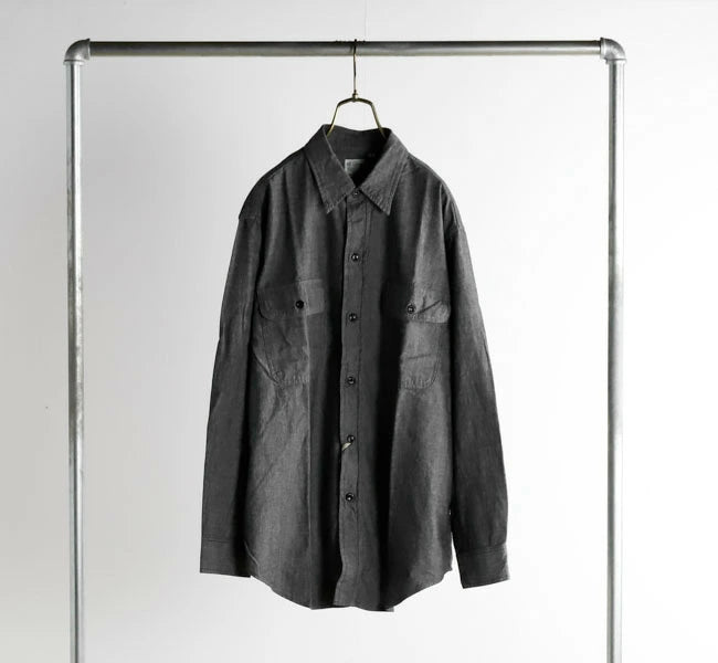 orSlow Black Chambray Work Shirt