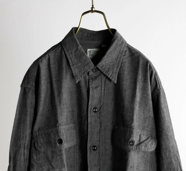 orSlow Black Chambray Work Shirt