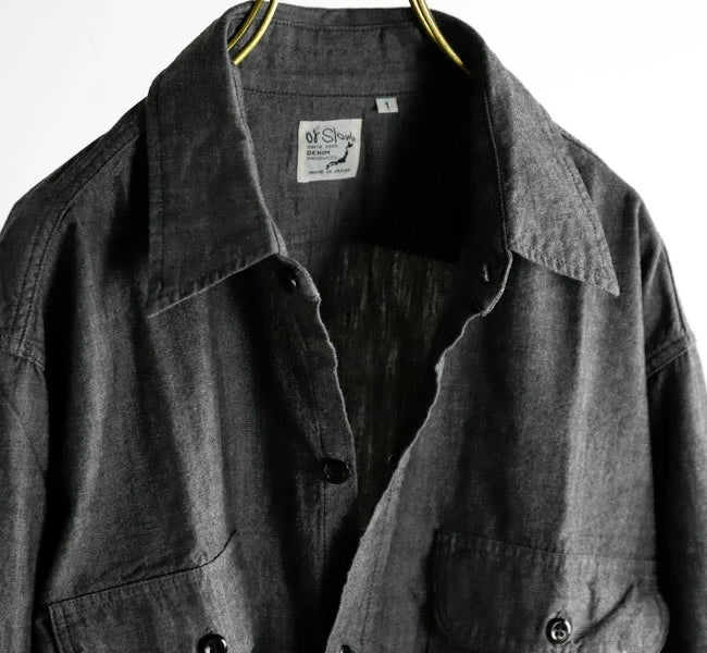 orSlow Black Chambray Work Shirt
