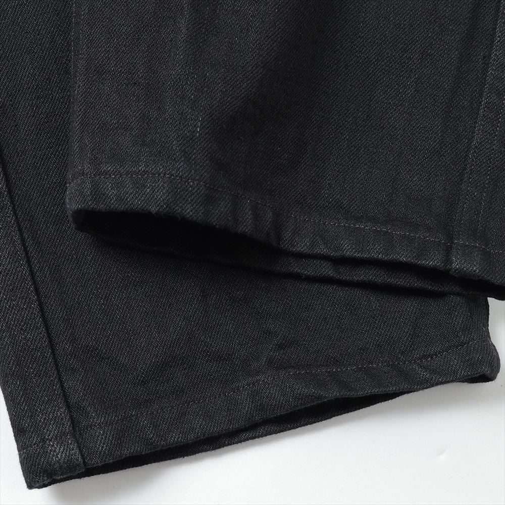 COMOLI Black Denim Tapered Pants