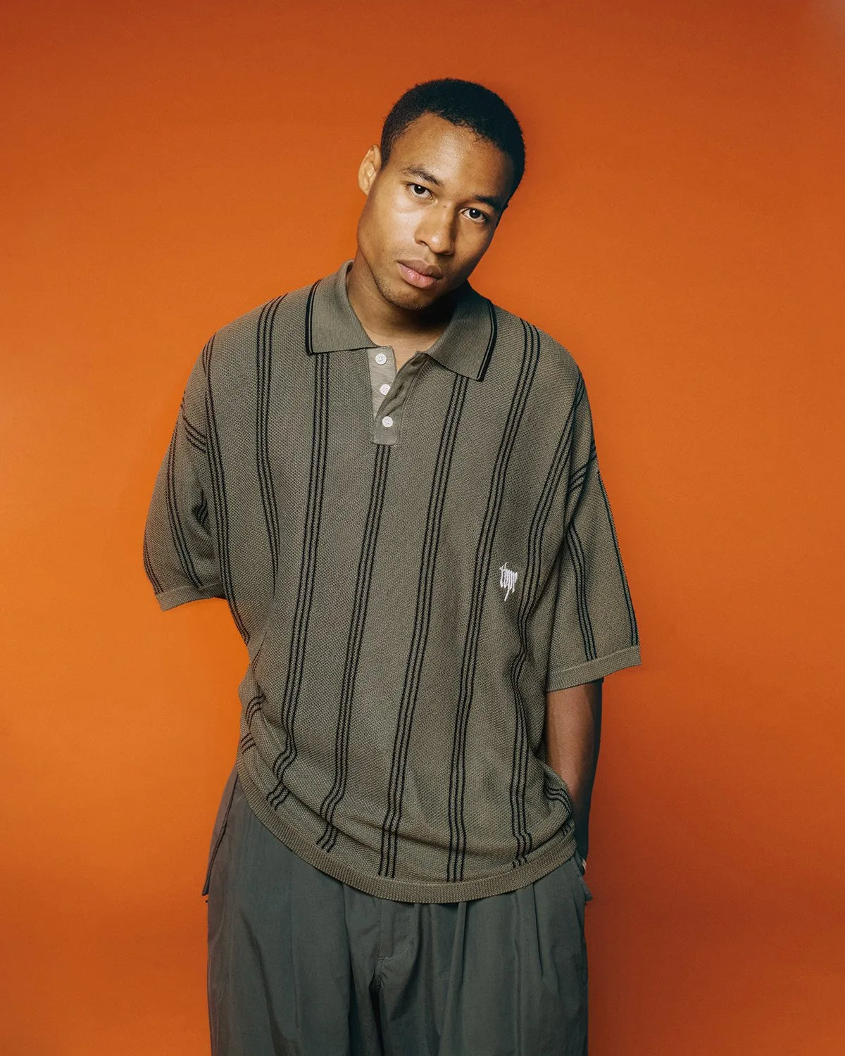 TIGHTBOOTH STRIPE KNIT POLO