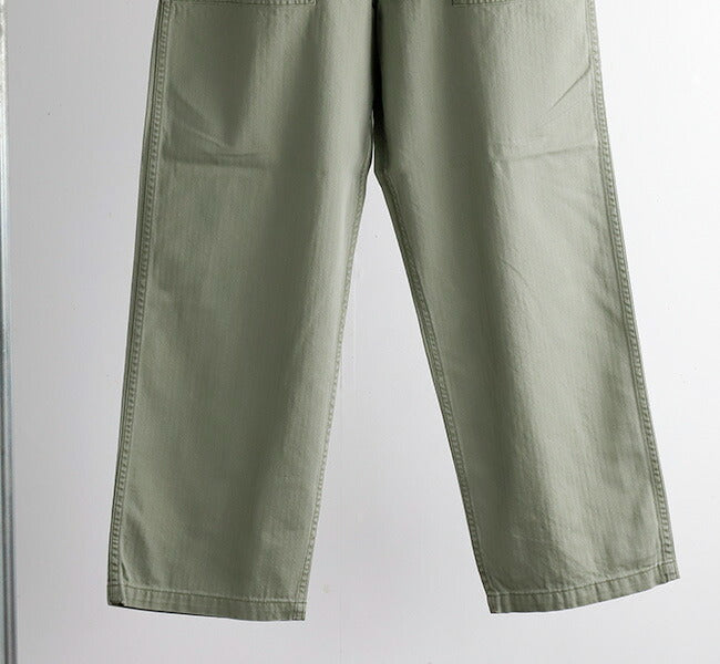 orSlow HERRINGBONE SUMMER FATIGUE PANTS Green