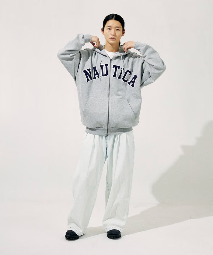 NAUTICA JAPAN Arch Logo Sweat Zip Hoodie