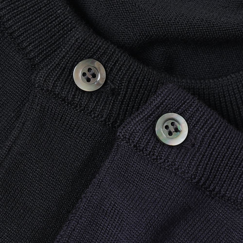 A.PRESSE Wool Knit Henley Neck Sweater
