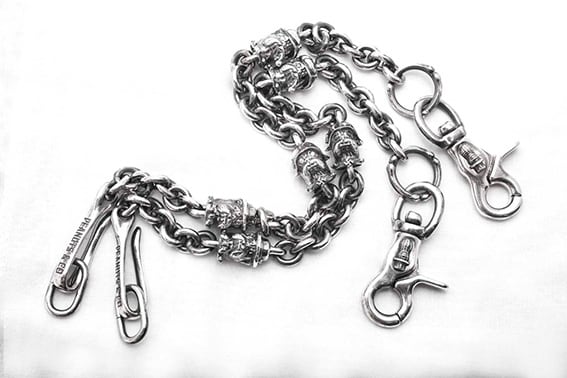 Peanuts&Co BULL WALLET CHAIN SILVER DIAMONDS