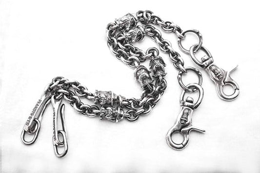 Peanuts&Co BULL WALLET CHAIN SILVER DIAMONDS