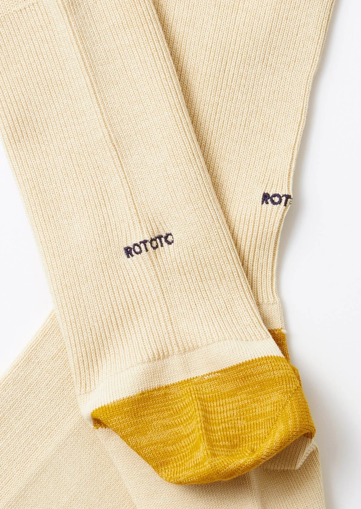 RoToTo ORGANIC COTTON ï¼?RECYCLE POLYESTER RIBBED CREW SOCKS