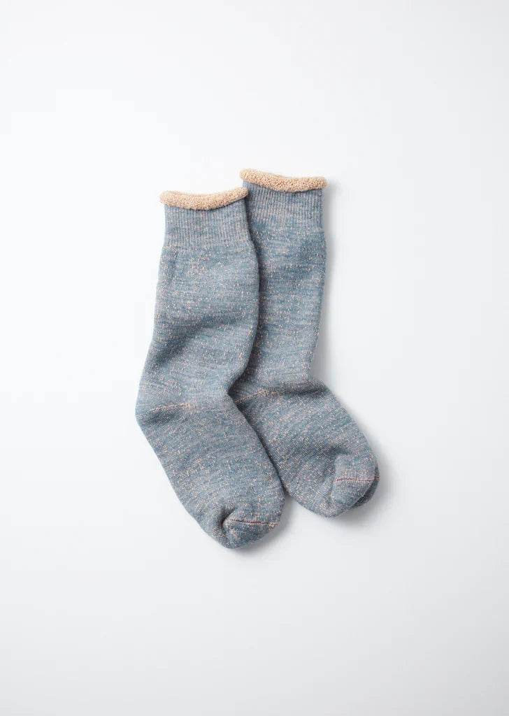 RoToTo DOUBLE FACE CREW SOCKS "MERINOWOOL & BROWN OG"