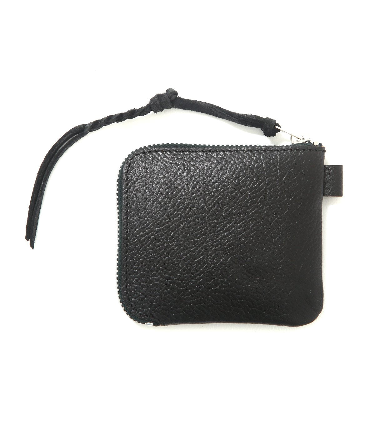 LARRY SMITH EMBOSSED L ZIPPER SHORT WALLET