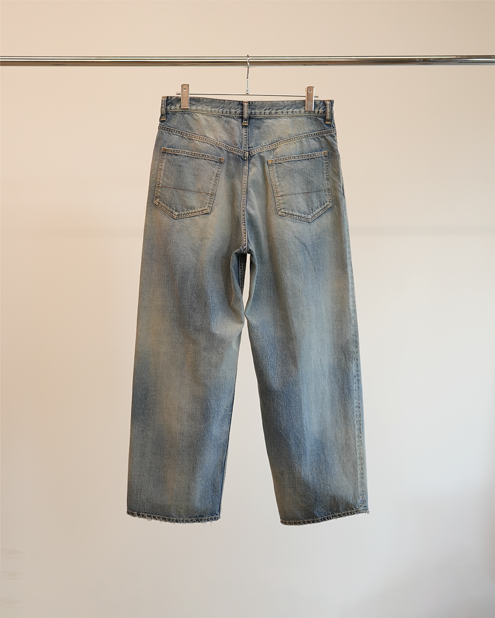 ANCELLM AGING STRAIGHT 5P DENIM PANTS