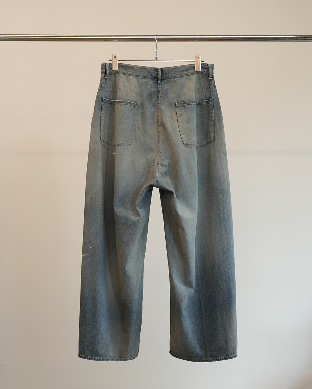 ANCELLM LIGHT OZ WIDE STRAIGHT DENIM PANTS (INDIGO)