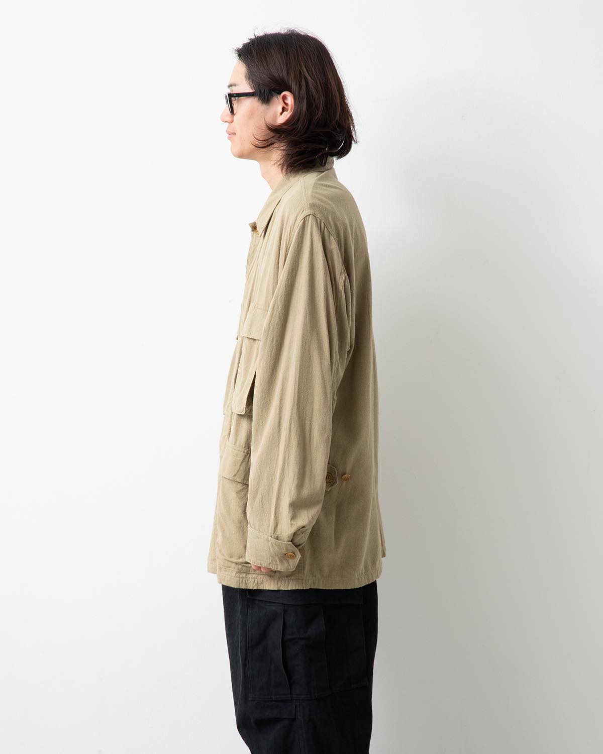 COMOLI Raw Silk BDU Jacket