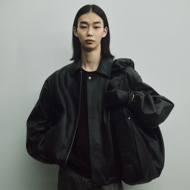 ssstein LEATHER ZIP SHORT JACKET