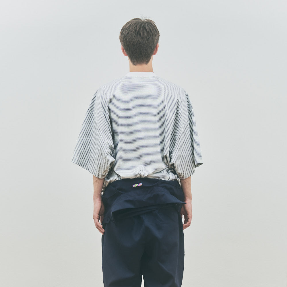 is-ness BALLOON BORDER SHORT SLEEVE T-SHIRT