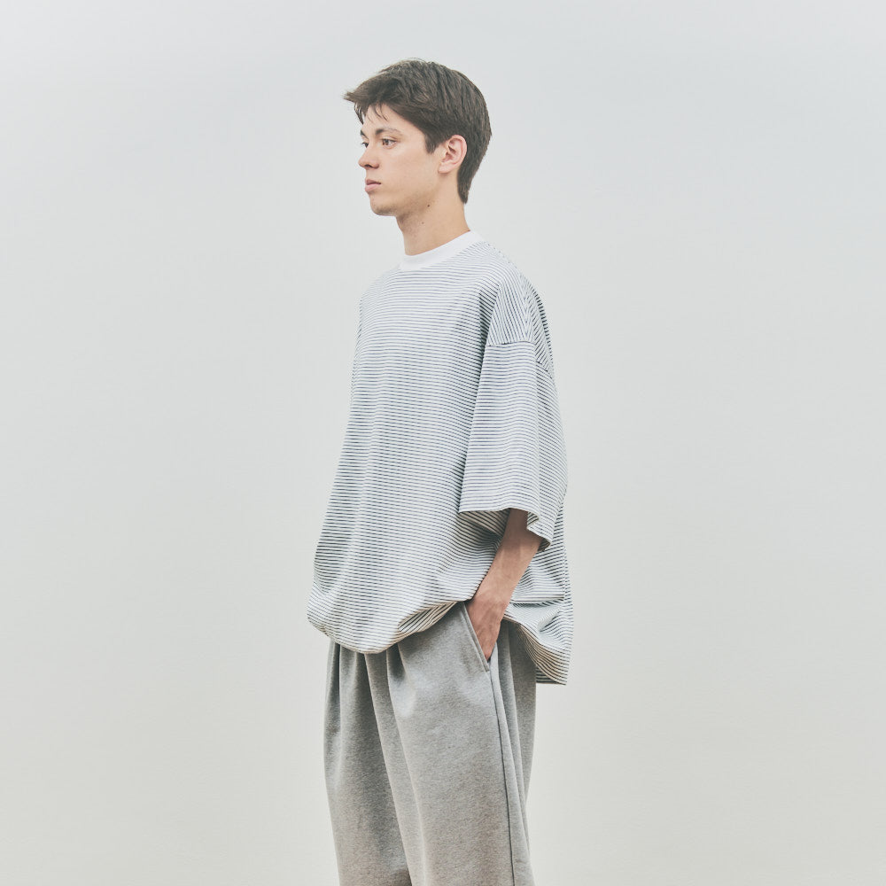 is-ness BALLOON BORDER SHORT SLEEVE T-SHIRT