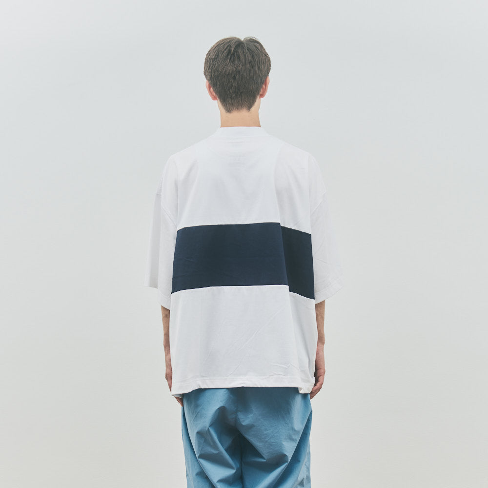 is-ness BALLOON COLOR BLOCK SHORT SLEEVE T-SHIRT