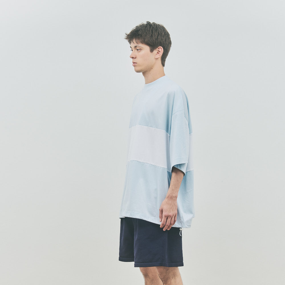 is-ness BALLOON COLOR BLOCK SHORT SLEEVE T-SHIRT