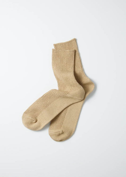 RoToTo WASHI/RECYCLED COTTON RIB CREW SOCKS
