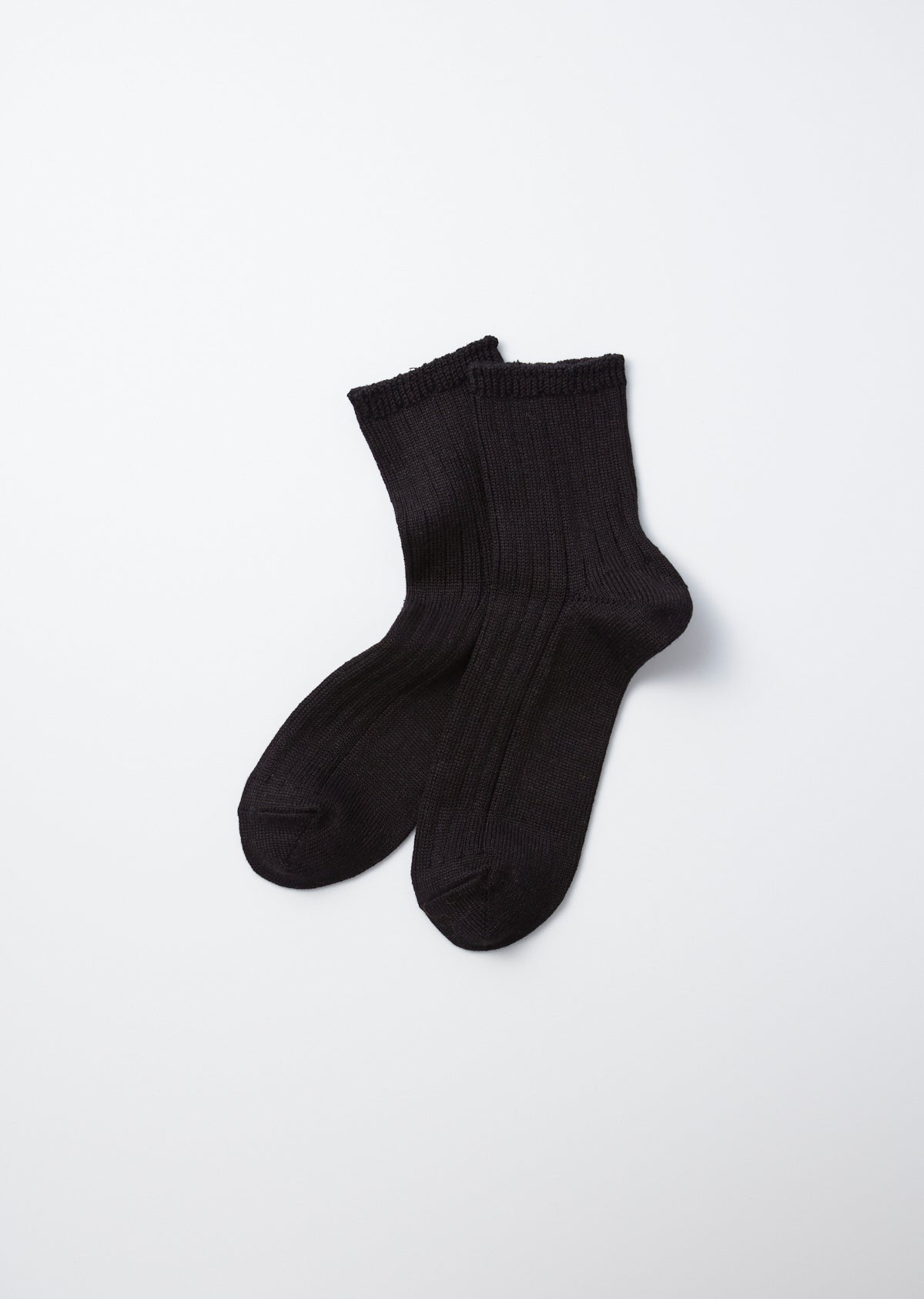 RoToTo LINEN COTTON RIBBED ANKLE SOCKS