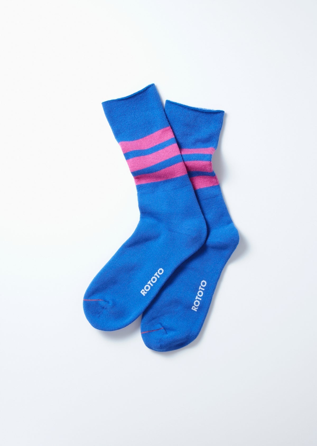 RoToTo FINE PILE STRIPED CREW SOCKS
