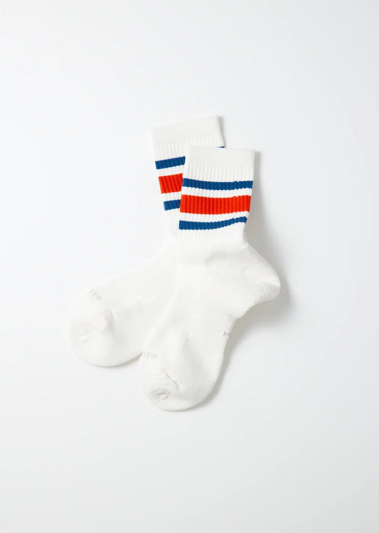 RoToTo WASHI CUSHION STRIPE CREW SOCKS