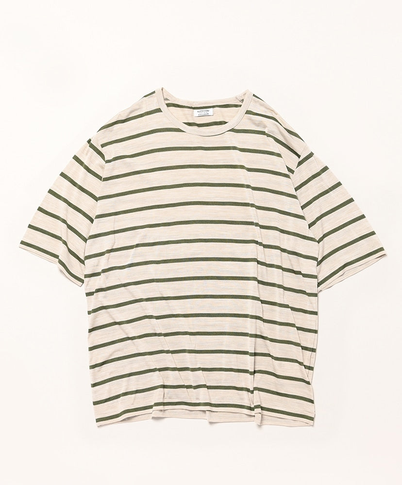 MAATEE&SONS SILK S/SLEEVE LOOSE TEE