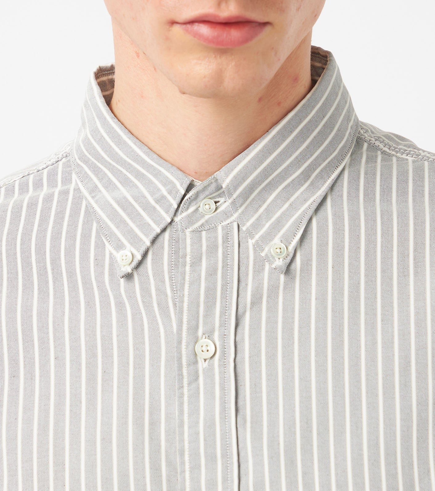 nanamica Button Down Stripe Wind Shirt