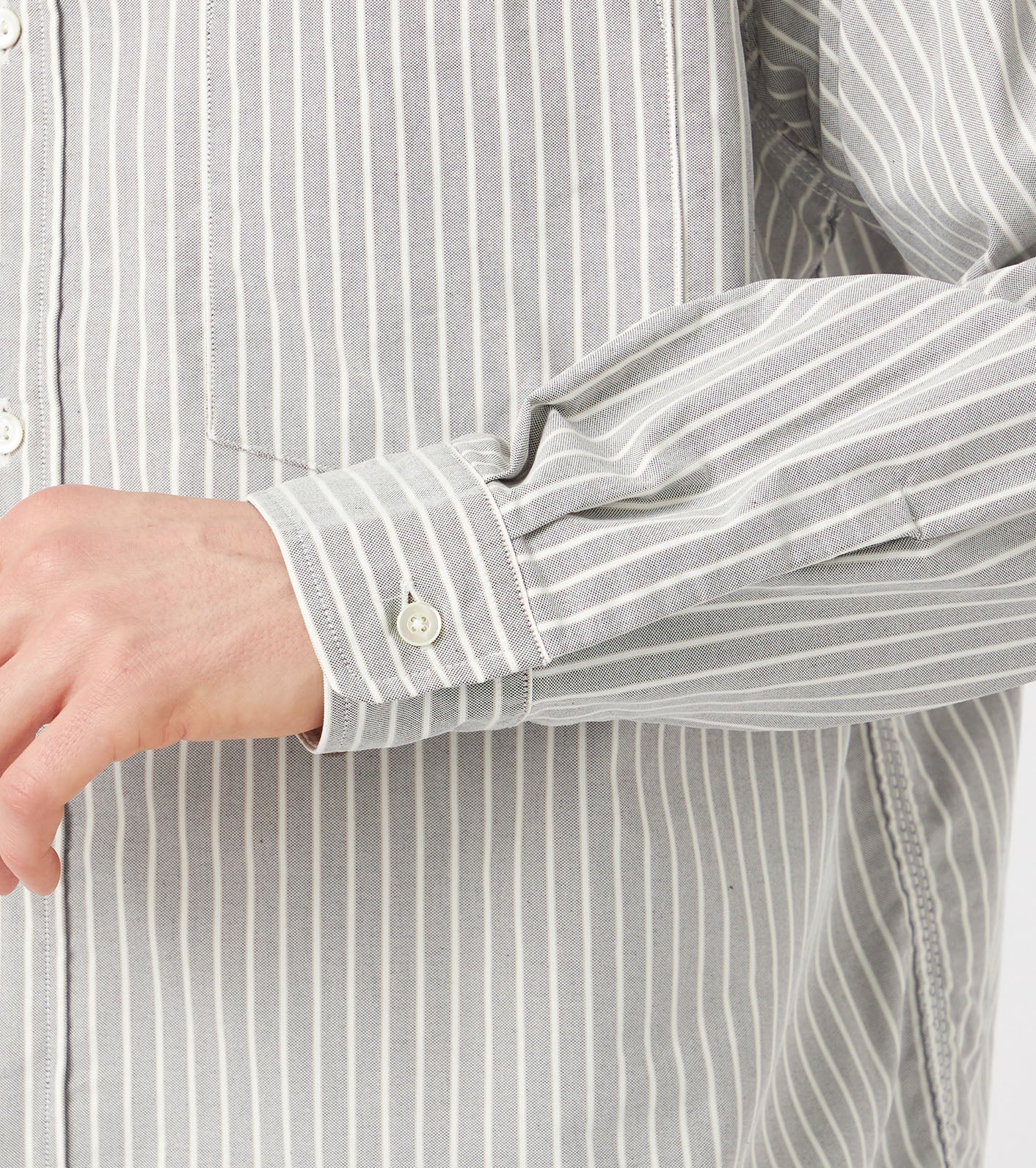 nanamica Button Down Stripe Wind Shirt