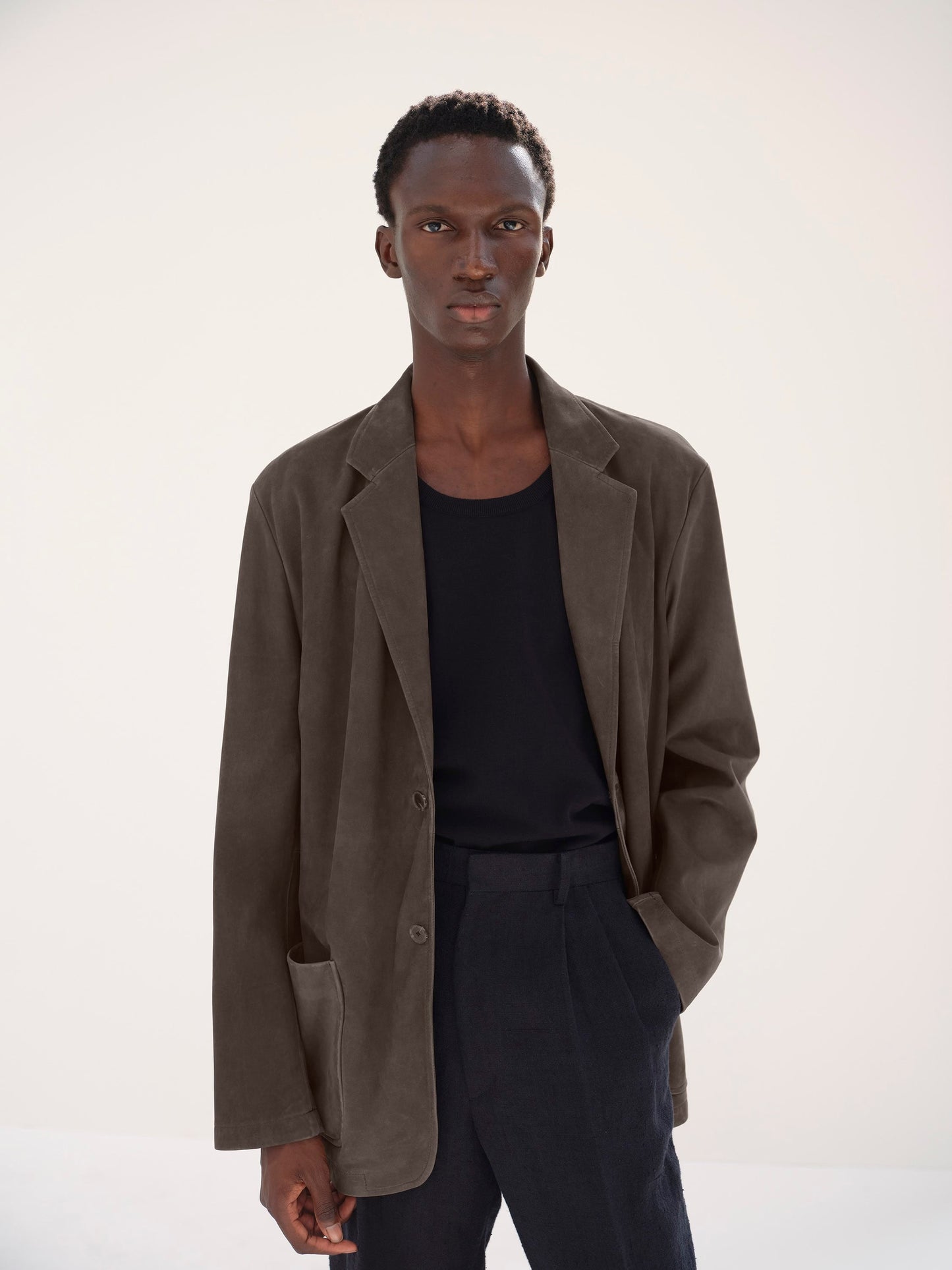 AURALEE CALF NUBUCK JACKET