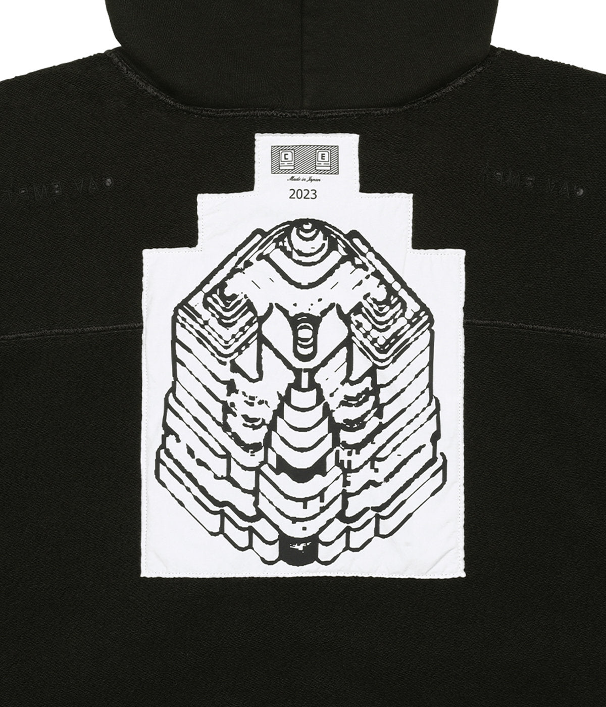 Cav Empt C.E TAPED CUT ZIP HEAVY HOODY