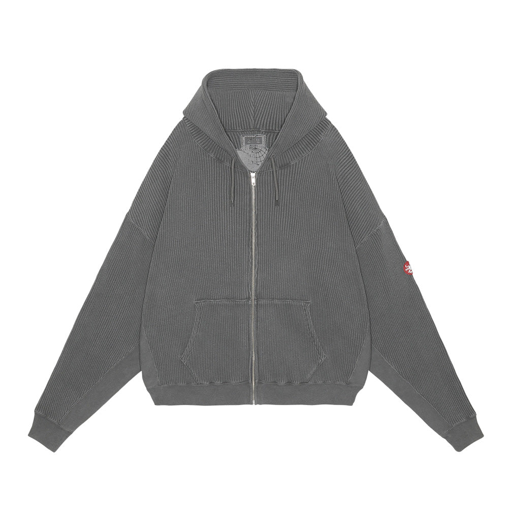 Cav Empt C.E OVERDYE WIDE RIB CUT ZIP HOODY