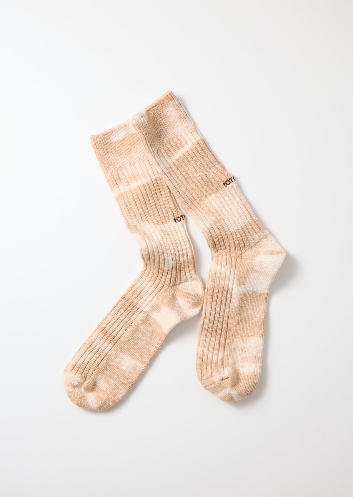 RoToTo TIE DYE RIBBED CREW SOCKS