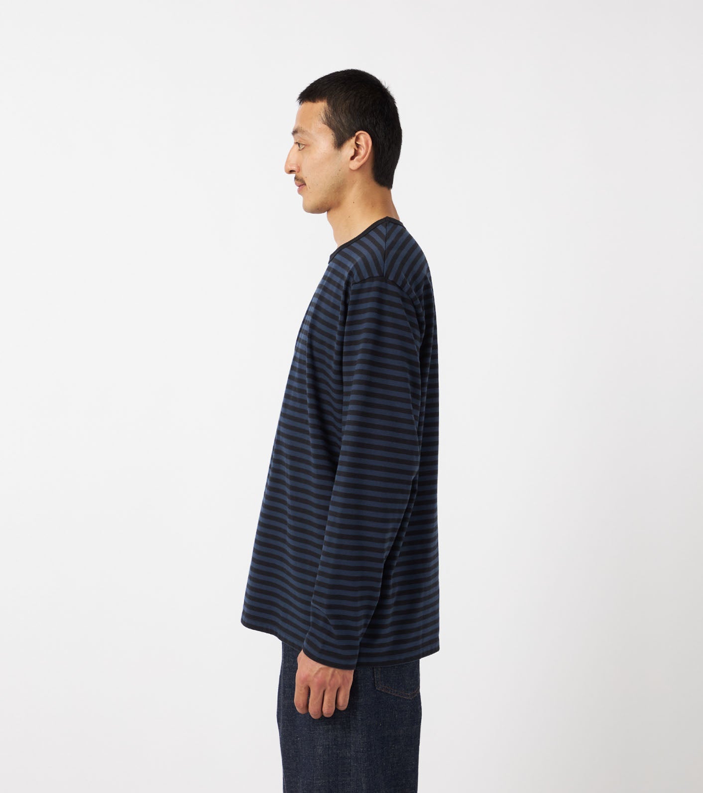 nanamica COOLMAX Stripe Jersey L/S Tee