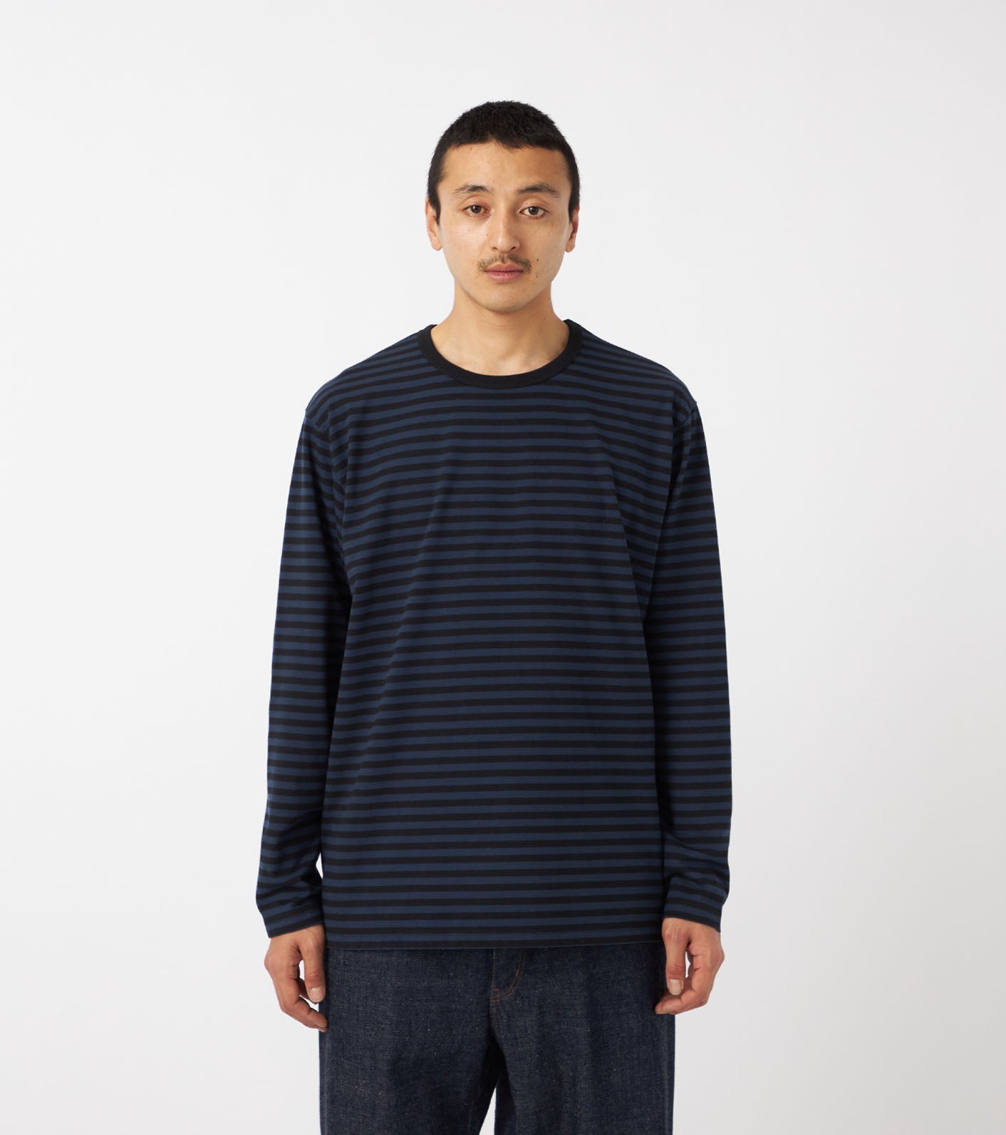 nanamica COOLMAX Stripe Jersey L/S Tee