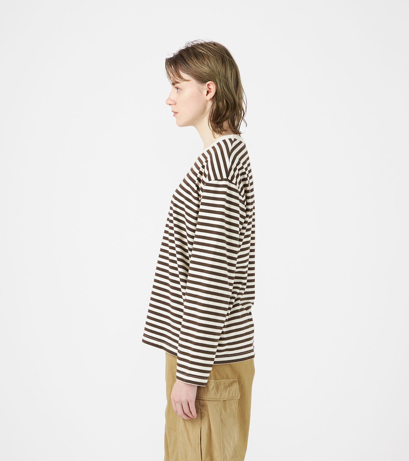 nanamica COOLMAX Stripe Jersey L/S Tee