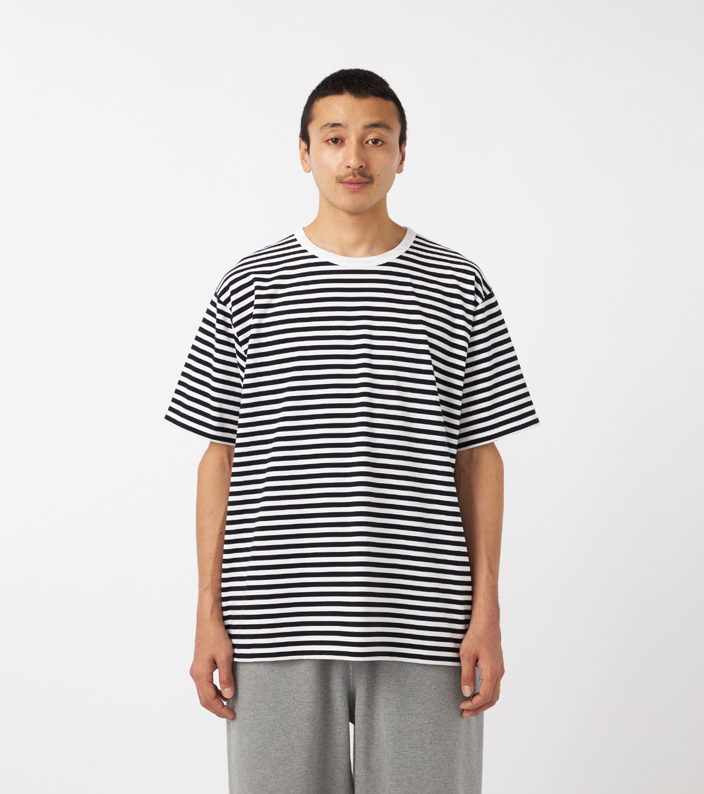 nanamica COOLMAX Stripe Jersey Tee