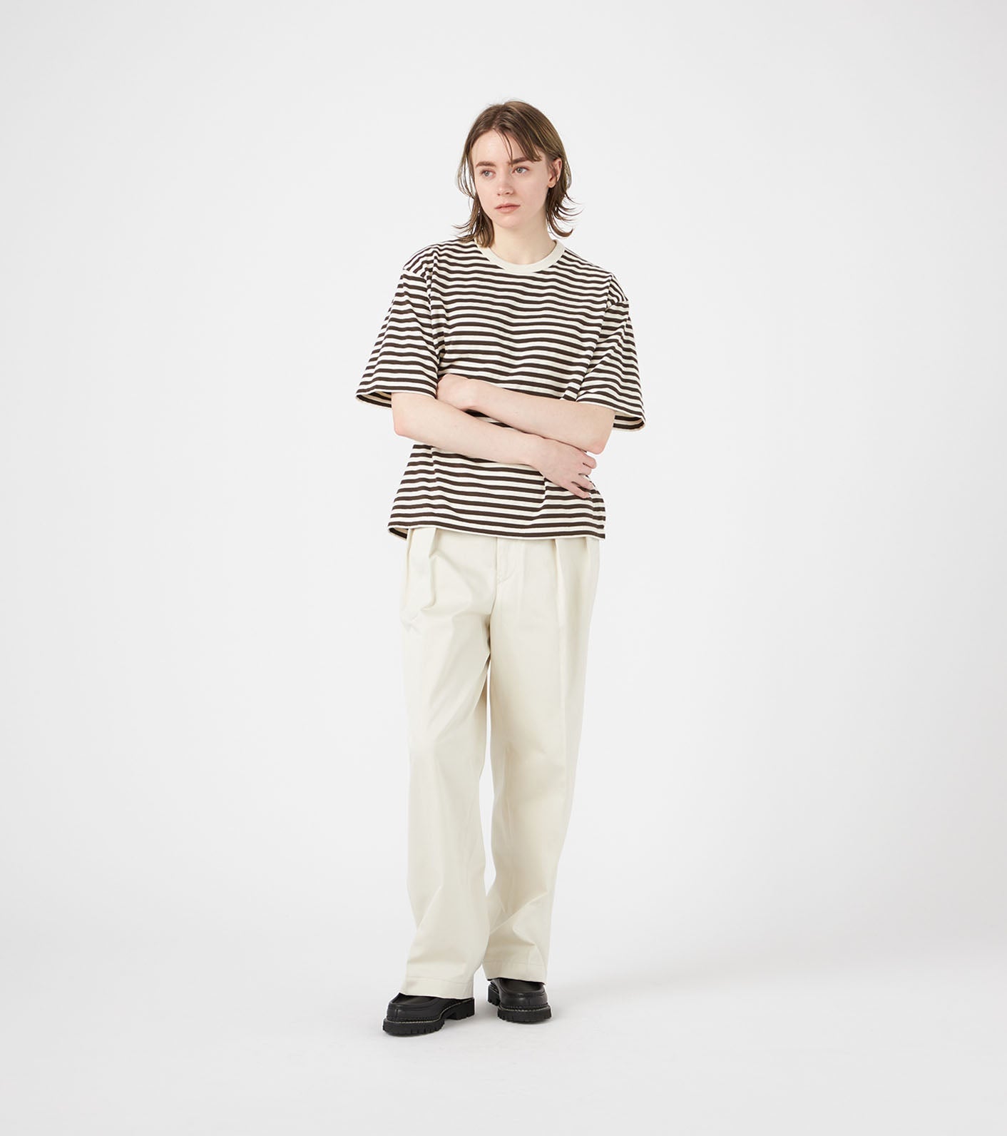 nanamica COOLMAX Stripe Jersey Tee