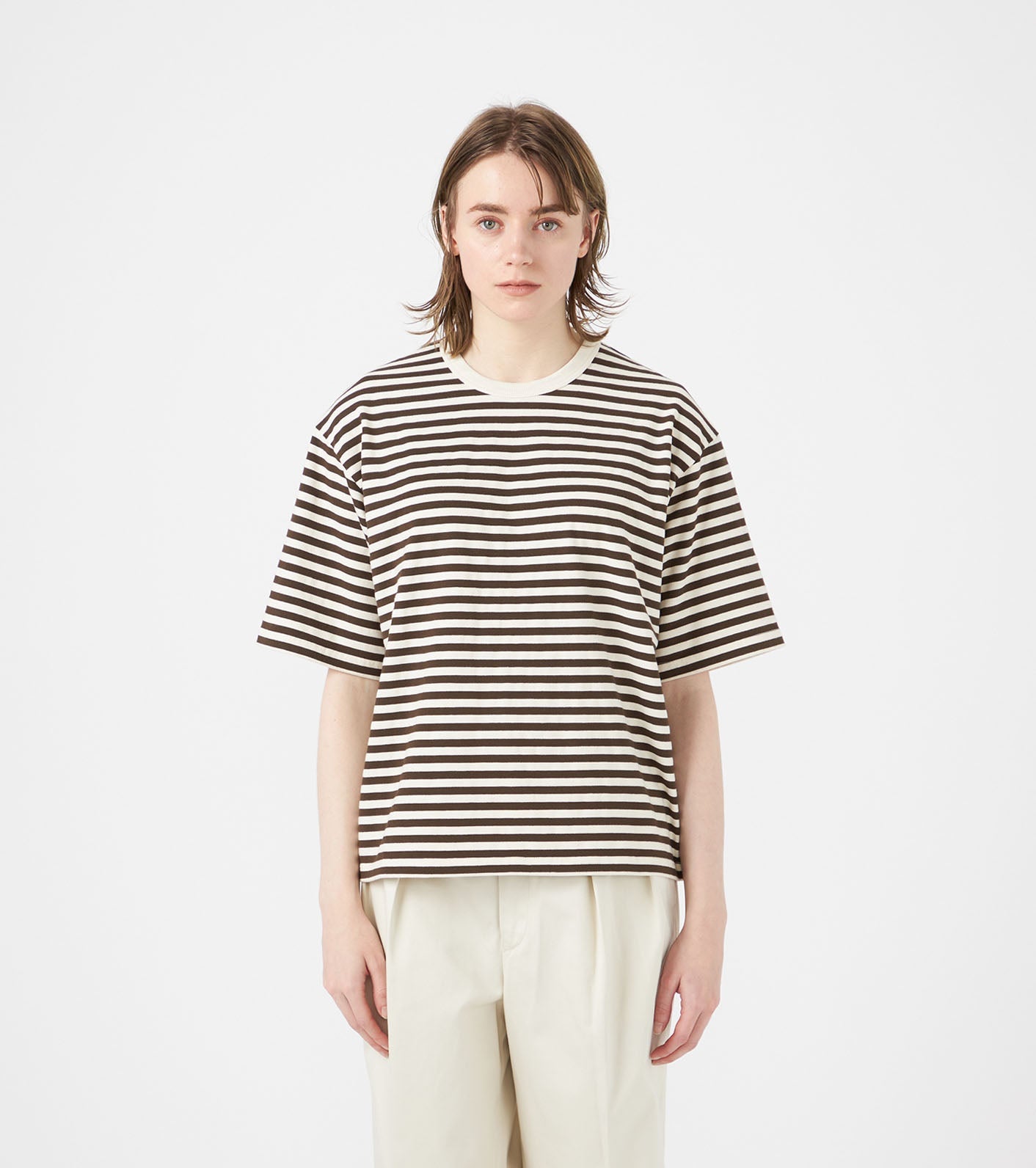 nanamica COOLMAX Stripe Jersey Tee