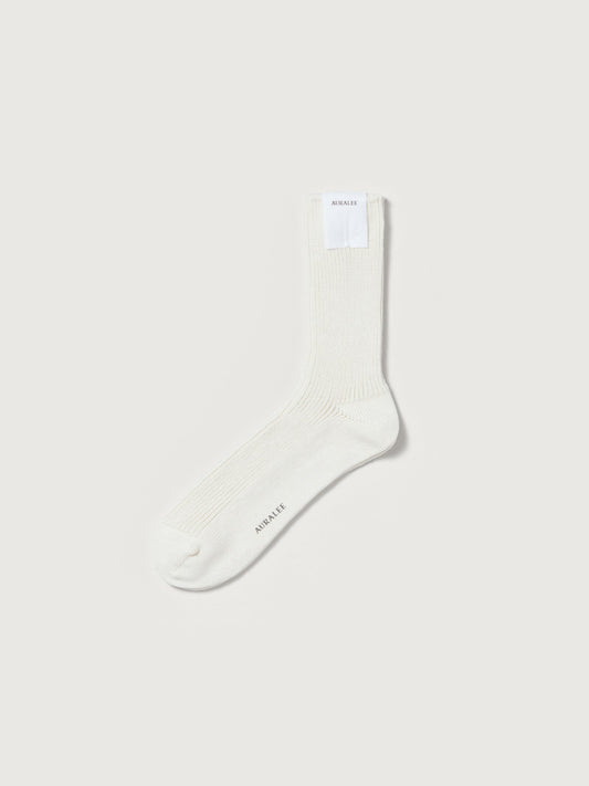 AURALEE COTTON CASHMERE LOW GAUGE SOCKS