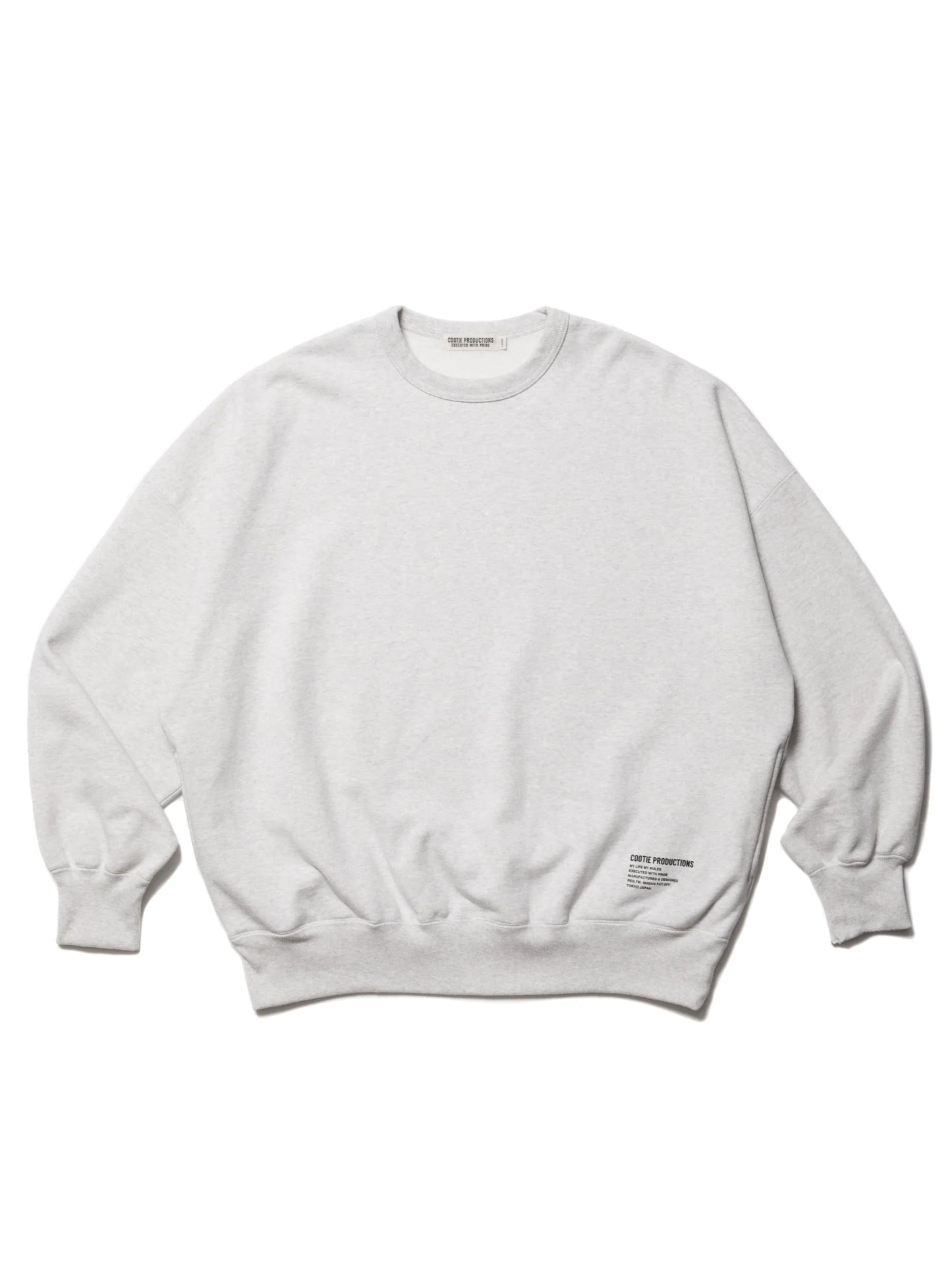 COOTIE PRODUCTIONS OPEN END YARN PLAIN SWEAT CREW