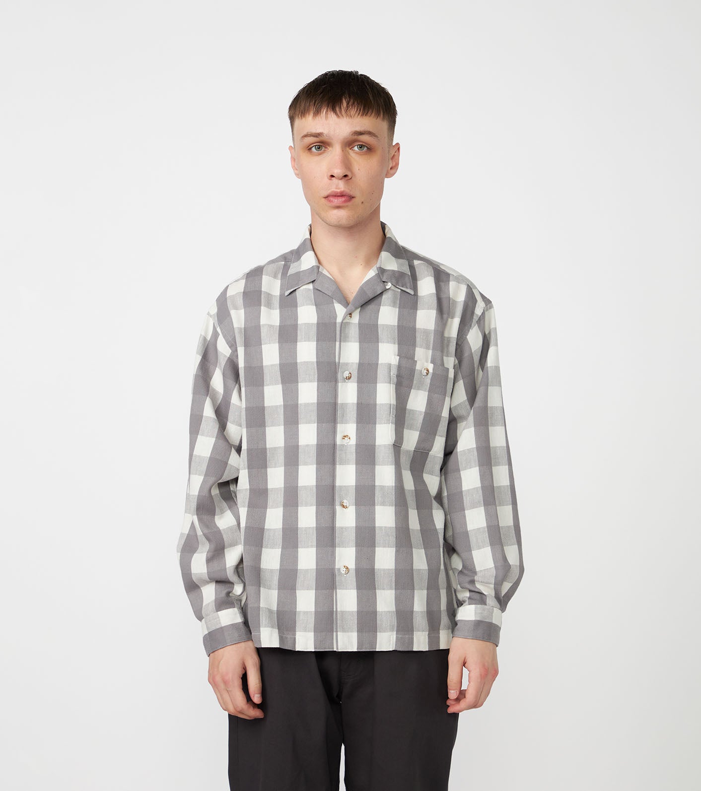 THE NORTH FACE PURPLE LABEL Checkerboard Field Open Collar Shirt